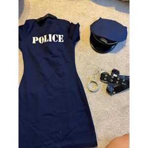 Womens Police sexy costume with accessories XS spirit halloween cosplay